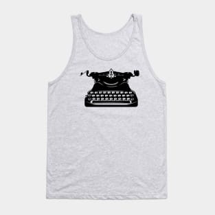 Black Typewriter Tank Top